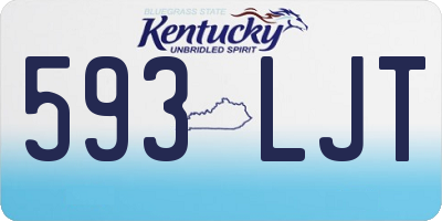 KY license plate 593LJT