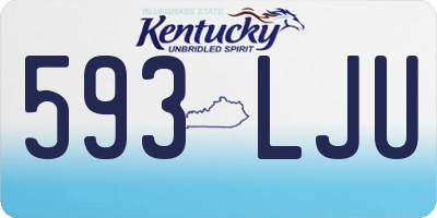 KY license plate 593LJU