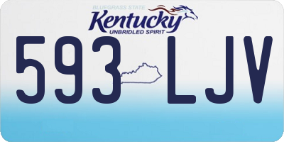 KY license plate 593LJV