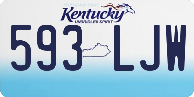 KY license plate 593LJW