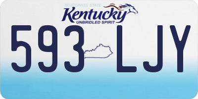 KY license plate 593LJY