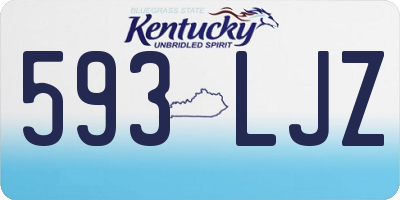 KY license plate 593LJZ
