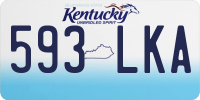 KY license plate 593LKA
