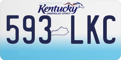 KY license plate 593LKC