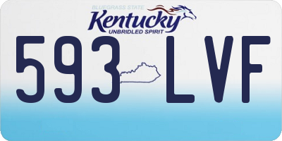KY license plate 593LVF