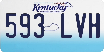 KY license plate 593LVH