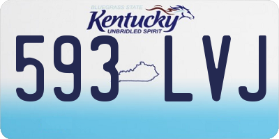 KY license plate 593LVJ