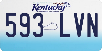 KY license plate 593LVN