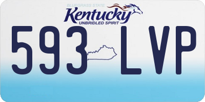 KY license plate 593LVP