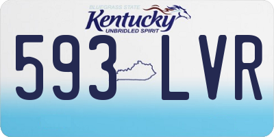 KY license plate 593LVR