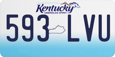 KY license plate 593LVU