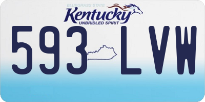 KY license plate 593LVW