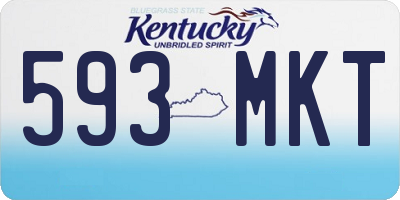 KY license plate 593MKT