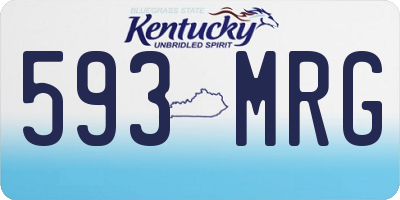 KY license plate 593MRG