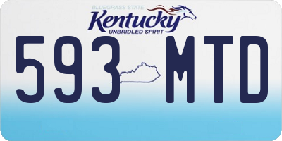 KY license plate 593MTD