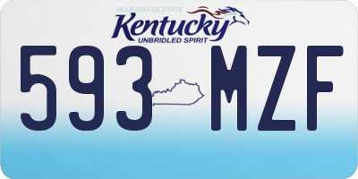 KY license plate 593MZF