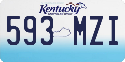 KY license plate 593MZI