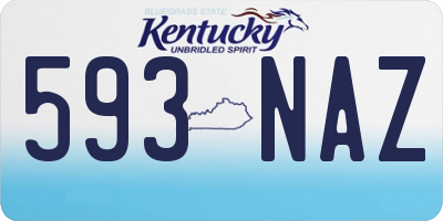 KY license plate 593NAZ