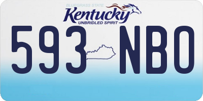 KY license plate 593NBO