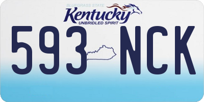 KY license plate 593NCK