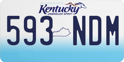 KY license plate 593NDM