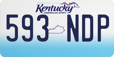 KY license plate 593NDP