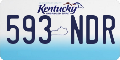 KY license plate 593NDR