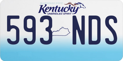KY license plate 593NDS
