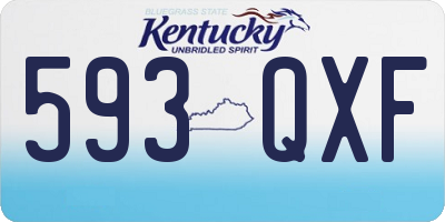 KY license plate 593QXF