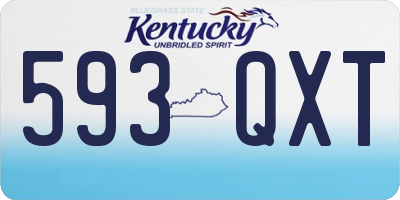 KY license plate 593QXT