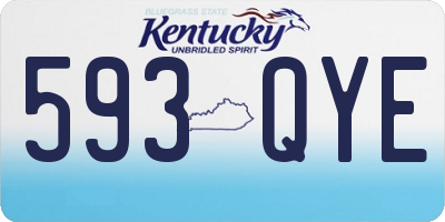 KY license plate 593QYE