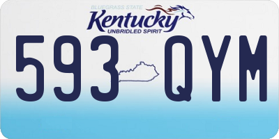 KY license plate 593QYM