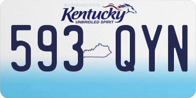 KY license plate 593QYN