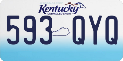 KY license plate 593QYQ
