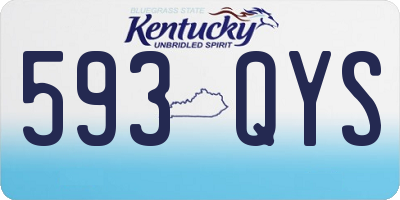 KY license plate 593QYS