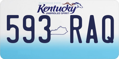 KY license plate 593RAQ