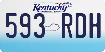 KY license plate 593RDH