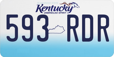 KY license plate 593RDR