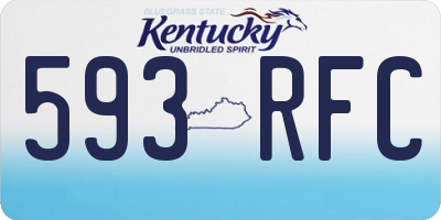 KY license plate 593RFC
