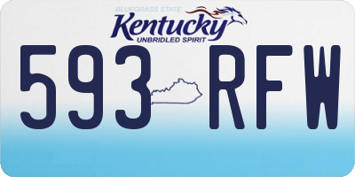 KY license plate 593RFW