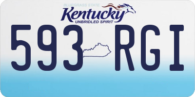 KY license plate 593RGI