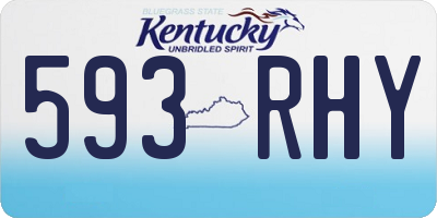 KY license plate 593RHY