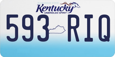KY license plate 593RIQ