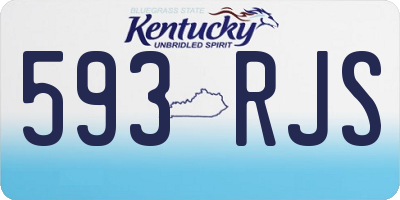 KY license plate 593RJS