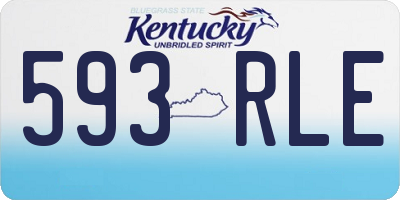KY license plate 593RLE