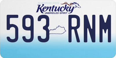 KY license plate 593RNM