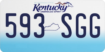 KY license plate 593SGG