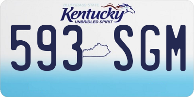 KY license plate 593SGM