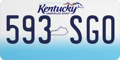 KY license plate 593SGO