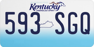 KY license plate 593SGQ